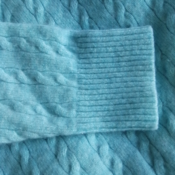 Polo Ralph Lauren 100% Cashmere Cable-knit Sweater, Tag girl L(14-16) - Picture 8 of 12